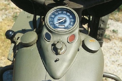 1942 harley-davidson wla motorcycle speedometer